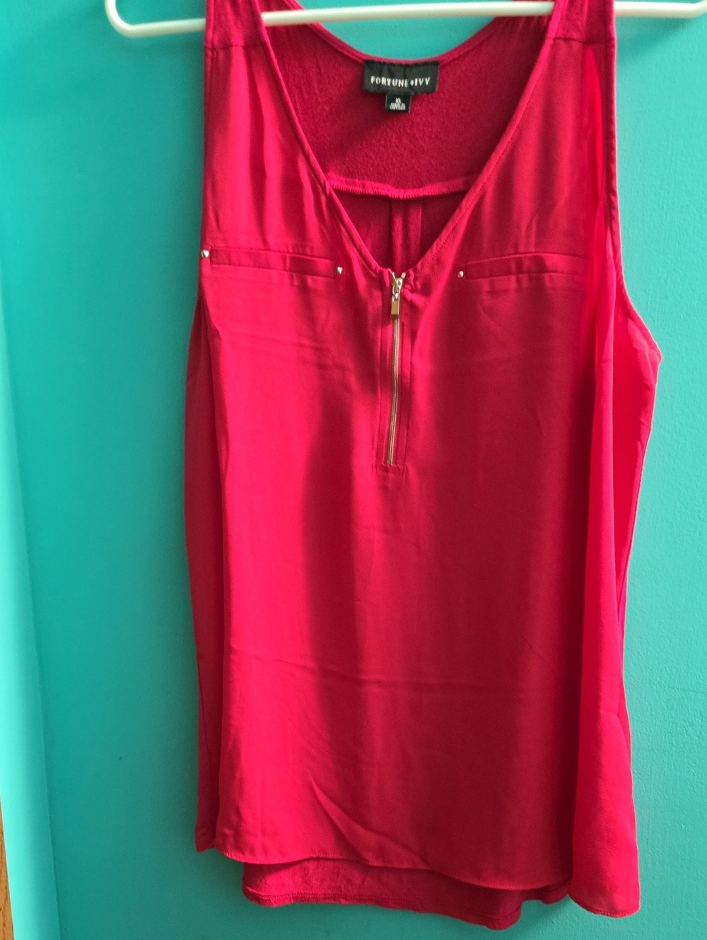 FORTUNE & IVY Tank Top - Fuchsia